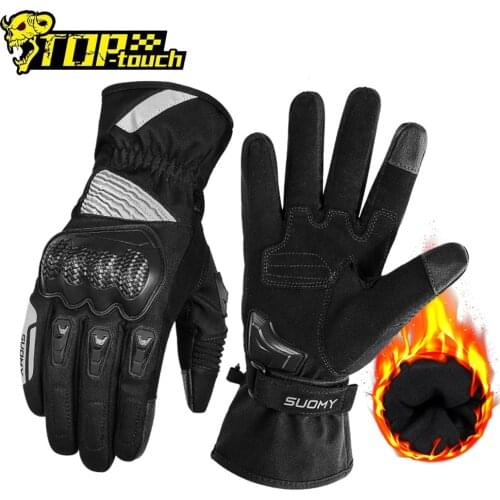 Winter Motorcycle Gloves Waterproof Motos Gloves Thermal Fleece Lined Winter Touch Screen Non-slip Motorbike Riding Moto Gloves
