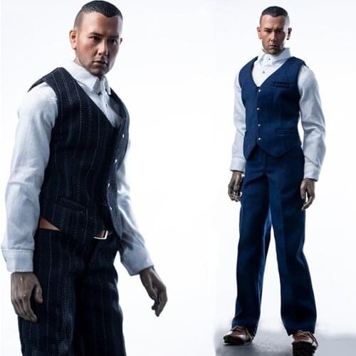 1/6 Proportion Men Formal Wear Suit CJG-M001 Gentleman Vest Shirt Trousers Suitable For 12" Action Figure Strong Body toy