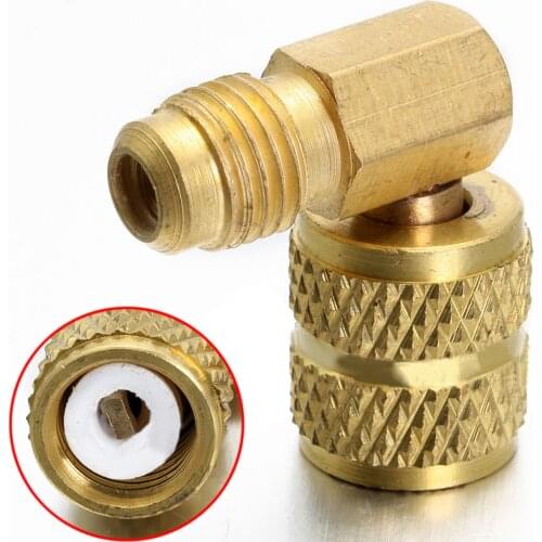 1pc x Brass Auto AC Refrigeration Adapter Connector Adaptor for R410A Gauges Hose Tool accessories