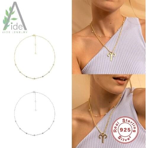 1 Pc Simple 925 Sterling Silver Jewelry Necklace with 7 Pcs Pearl Box Chain Choker Necklace Kolye Collares Bijoux Femme