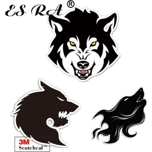 1 Piece Black Decals Stickers on Car Wolf shadow Laptop Pegatinas Laptop Decorate Vinyl Waterproof PVC for Fridge Pitcher