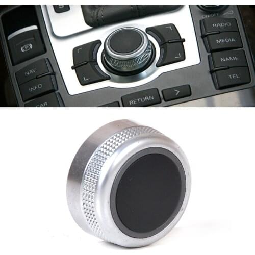 4F0919069 Chrome Multimedia MMI Main Menu Control Rotary Switch Knob Cap Cover Fit For Audi A6 A8 S6 S8 Q7 RS6 2004~2010 2011