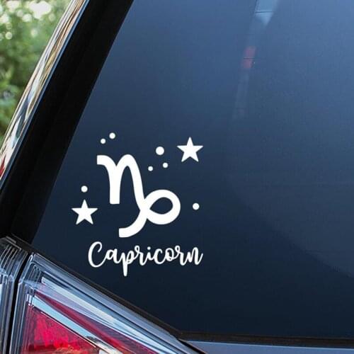 Black/Silver Capicorn Zodiac Aesthetic Vinyl Sticker Car Body Stickers Window Door Decal Top Quality Waterproof Removable S206