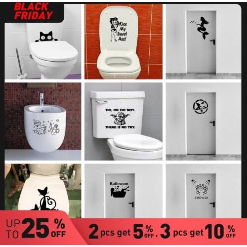 Diy WC Wallpaper Home Decoration Wall Sticker Toilet Wall Sticker Bathroom Background Wall Art Decal