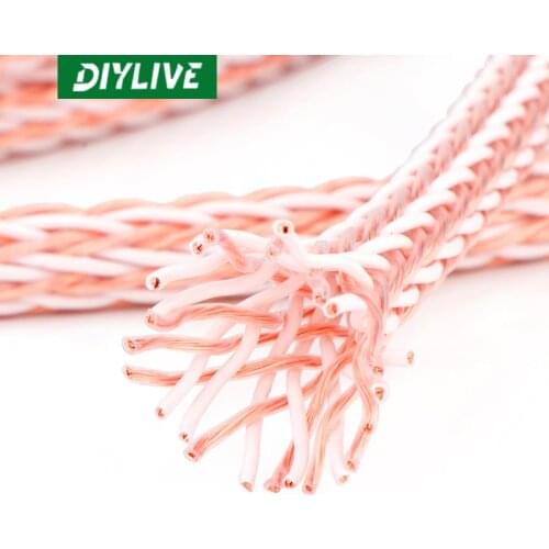 DIYLIVE Fever loudspeaker line main speaker line bile machine power amplifier audio audio line braided scattered DIY line