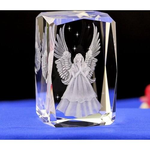 Crystal laser inside carving gifts Angel First holy communion Crystal inner engraving crafts Christian Decor Ark Of The Covenant