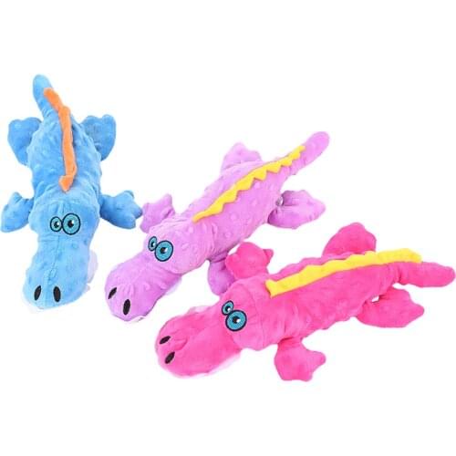 Pet Dog Toy Linen Plush Crocodile Animal Dog Chew Toy Cleaning Teeth Supplies Toy Tough Interactive Doll