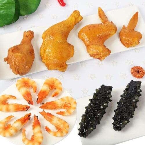 Artificial Food Simulate Steak shrimp Decorative Food Model Fake Food Food Shape Home Decoration for Photography or Party Decor