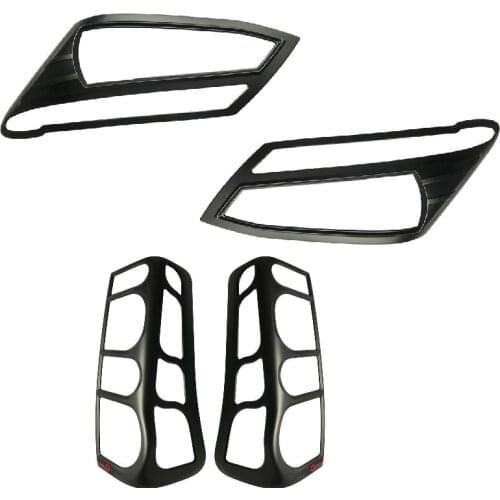 LAMP HOODS DECORATIVE PARTS HEAD TAIL LAMP COVER REAR HEAD LIGHTS COVERS FIT FOR ISUZU D-MAX DMAX 2012-15 EXTERIOR ACCESSORIES