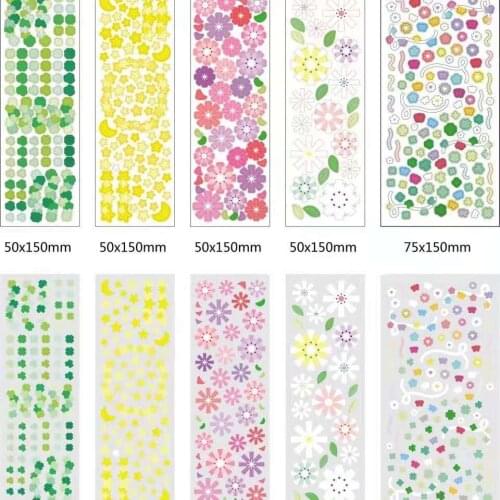 Summer Colorful Flower Series Stickers DIY Scrapbook Travel Diary Idol Card Album Stationery Decorative Stickers