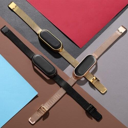 Metal Strap For Xiaomi Mi Band 5 4 3 Bracelet Smart Watch Band for Miband 4 Replacement Pulseira for Xiomi MiBand 5 Wristband
