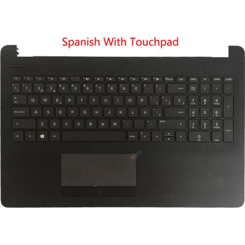 Spanish laptop keyboard for HP 15-bs053od 15-bs033cl 15-bs0xx 15-BS020WM with Palmrest Upper cover without touch