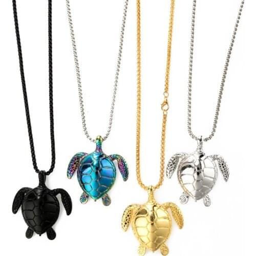 2020 New style Explosion Models Influx of Hip Hop Hip-hop Turtle zinc alloy Pendant Necklace HWASY1804 jewelry