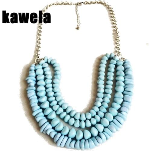 New Statement Fashion More Colors Layered Beaded Necklace Wholesale Necklace
