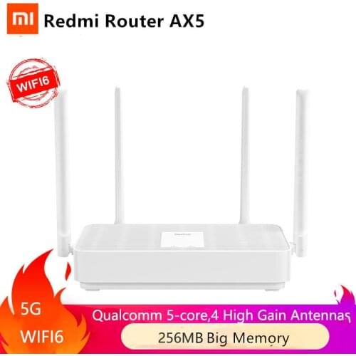 NEW Xiaomi Redmi Router AX5 WiFi 6 1800 5-Core 256M Memory Mesh Home IoT 4 Signal Amplifier 2.4G 5GHz Both 2 Dual-Band OFDMA