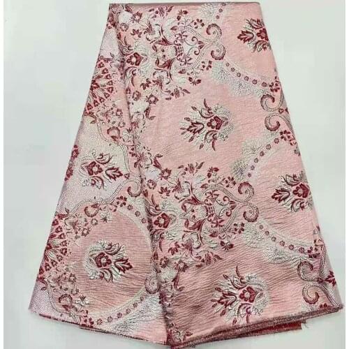 Latest Jacquard Fabric Brocade Lace Tissu Top Selling African Tulle Net Lace Fabric Brocade Fabric for Nigerian Wedding VKM4930