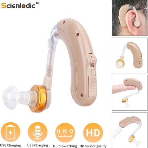 USB Rechargeable Hearing Aid Adjustable Tone Hearing Aids Hearing Device for Elderly Sound Amplifier for Hearing Loss Audifonos