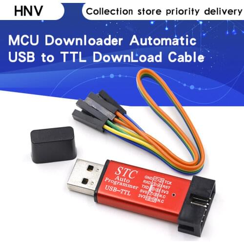 Automatic MCU STC 51 Microcontroller Downloader Auto Programmer / 3.3V 5V Universal / Dual Voltage USB to TTL DownLoad Cable