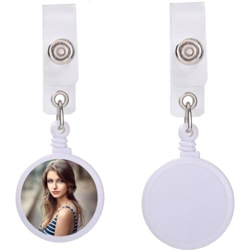 Sublimation Blank Pendants Christmas Ornaments Pendants Sublimation ABS Heat Transfer Keychain for DIY ID Name Tags