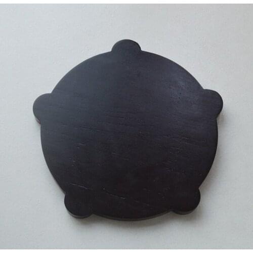 R7RC Astrology Star Wood Candlestick Table Pentacle Altar Plate Candle Holder Wooden Divination Witchcraft Ceremony Props