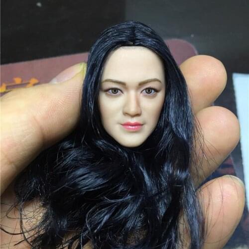 ON SALE KIMI TOYS 1/6 Asian Star Head Sculpt KT006 with Planted Hair for Ht Tbl Suntan Skin Figures