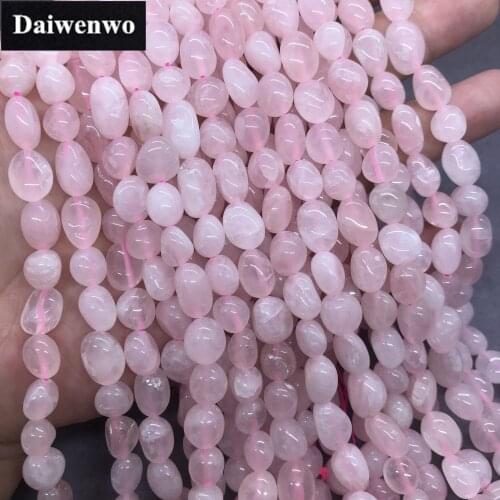 Rose Quartz Beads Natural Loose Stone Semi Precious Irregular Conformal Gem