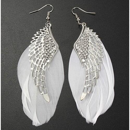Earrings Angel Wing Design Beautiful Alloy Jewelry Gift Hook Earrings for Daily Life Fashion Vintage 2021