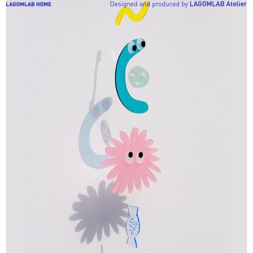 Nordic Ins Geometric Wind Chime Acrylic Pendant Flower Cartoon Pattern Chimes Home Decor Layout Childrens Room Decoration