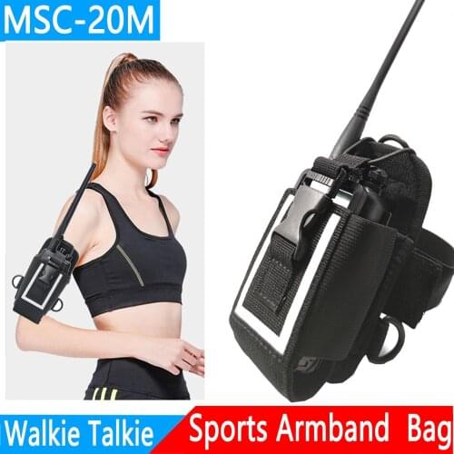 Upgrade ABBREE MSC-20M Big Nylon Bag Carry Case for BaoFeng UV-5R UV-82 UV-9R Plus YAESU TYT WOUXUN Mototrola Walkie Talkie