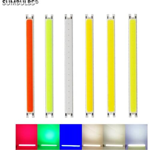 12V DC LED COB Bulb Strip LED Light Source 5W red green blue Warm natural cold DIY 10CM LED Lamp Lighting 500LM 100x8MM led lamp