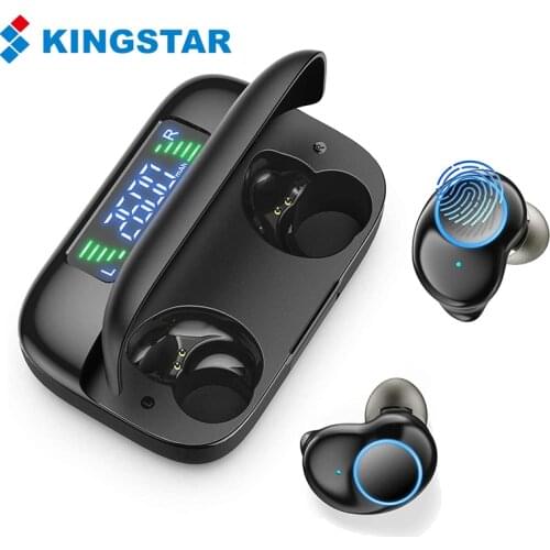 KINGSTAR TWS Wireless Earbuds with Mic Bluetooth Headphones Noise Cancelling Deep Bass Earphones 3D Stereo Voice Sports Headset