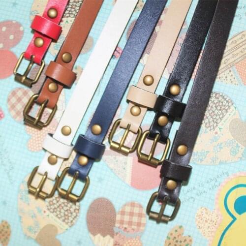Vintage Fashion Belt Women Lady Girl Thin Metal Faux Leather Belt Buckle Waist Belt Narrow Waistband Belts PD-0017