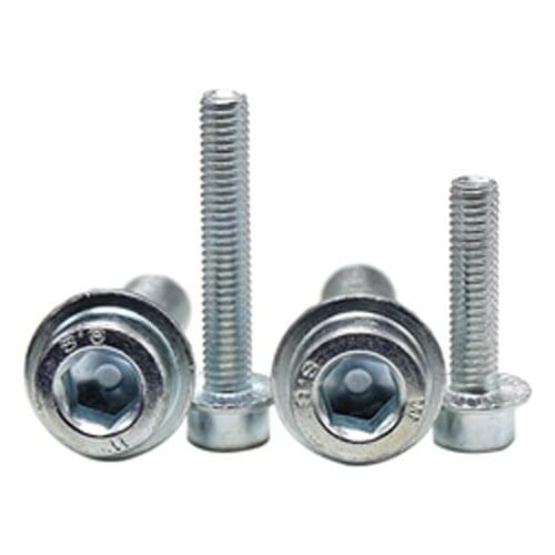 20PCS Hex socket Flange Screw DIN251 Cylindrical head With Pad Tooth Bolts Grade 8.8 Screws M4 M5