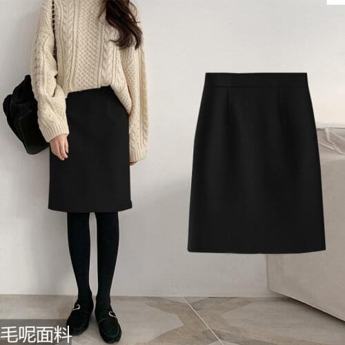 Woman Skirts plus Size Womens Dress Fall Winter Fashion Slit A- line Skirt Faldas Jupe