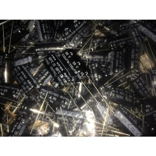 10pcs 330uF 50V Japan NIC NRWA Series 10x20mm Very Low Impedance 50V330uF Aluminum Electrolytic capacitor