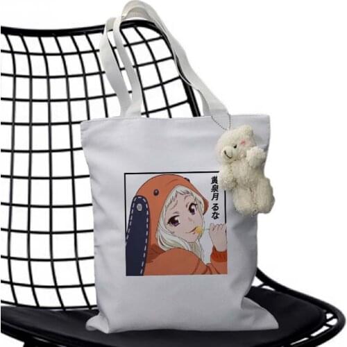 Anime Kakegurui-Bolso de mano Yumeko Jabami para mujer Escuela Japonesa de hombro informal de compras de lona elegante