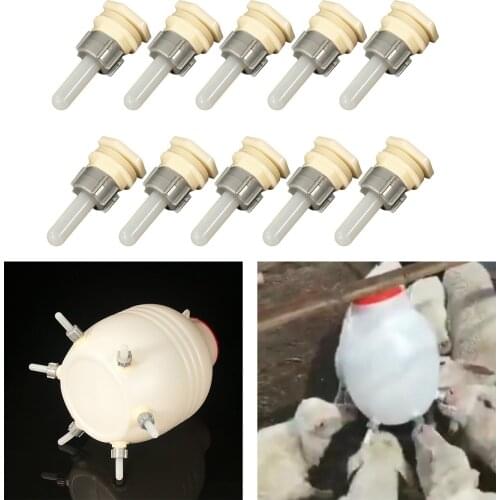 Goat Drink Nipples Pacifier Feeder Bottle Topper for Nursing Lambs Poultry Livestock Accessories