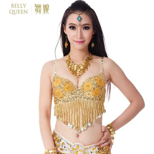 Six flower shape bras, belly dance bra, three-way belly dance costumes, belly dance performance clothing