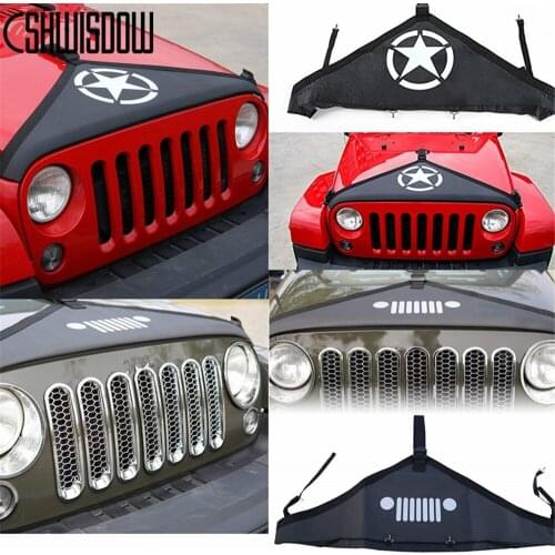 Black Hood Cover Front End Bra Protector suitable For Jeep Wrangler JK Accessories 2007-2017 high quality