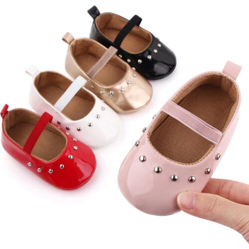 Baby Shoes Newborn Infant Girl First Walker PU Sofe Sole Princess Toddler Baby Crib Shoes Baby Walkers Bebes Moccasins