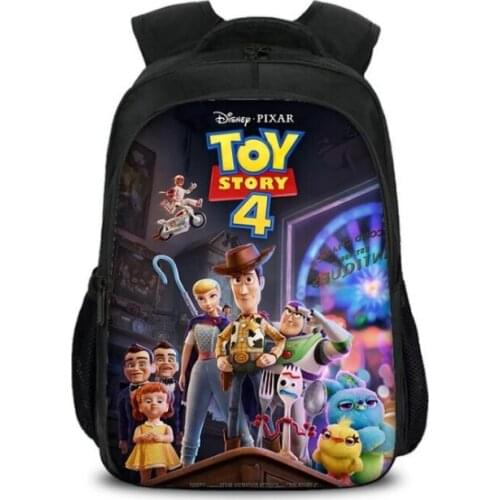 Disney UPGRADED VERSION Toy Story 4 Anime Pattern Kids Backpack Mochila Infantil Ralph School Bag Cartoon Childrens Backpack
