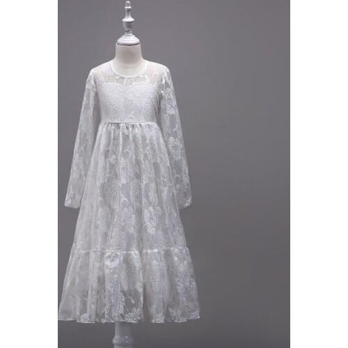 Girls Long Maxi Dresses Kids Long Sleeveless Lace Dresses Summer and Autumn Kids Clothing Girl Photography Clothing