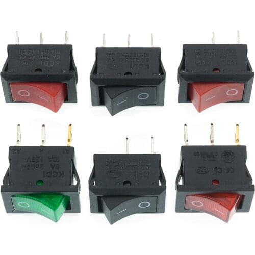 10Pcs Push Button Switch 10x15mm SPST 2Pin 3A 250V KCD11 Snap-in On/Off Boat Rocker Switch 10MM*15MM Black and White Copper feet