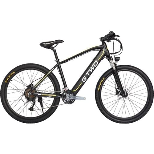 GTWO 27.5 Inch Electric Bicycle 350W Mountain Bike 48V 9.6Ah Removable Lithium Battery 5 PAS Front & Rear Disc Brake
