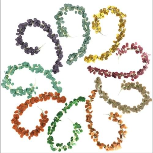 Artificial Plant Simulated Vine Eucalyptus Garland Foliage Decor Wedding Backdrop Arch Wall Decoration Home Decoration
