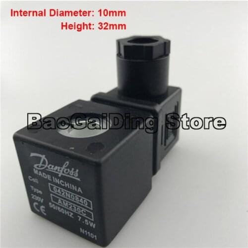 Danfoss Solenoid Valve Coil 042N0840 TYPE G3/8 AM230C 7.5W 9.5W Internal Diameter:10mm,Height:32mm