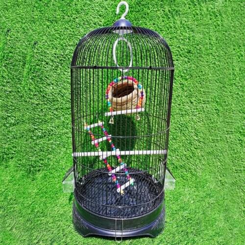 Cage Round new large luxury parrot cage, peony wren myna breeding cage, tiger skin bird cage, large bird cage bird cage