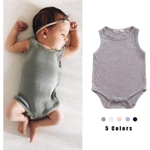 0-24 Months Baby Girl Boy Clothes Newborn Baby Romper Summer Solid Color Cotton Triangle Jumpsuit Toddler Girl Fall Clothes 2020