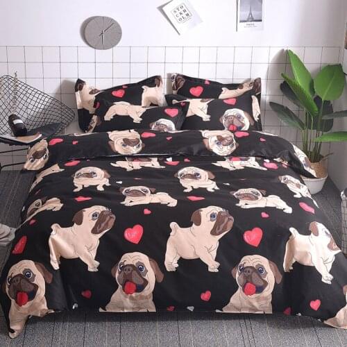 3D Printed Cute Dogs Pets Polyester Duvet Set Duvet Cover Quilt Cover Pillow cases Without Bed Sheet Without Filler Home Textile