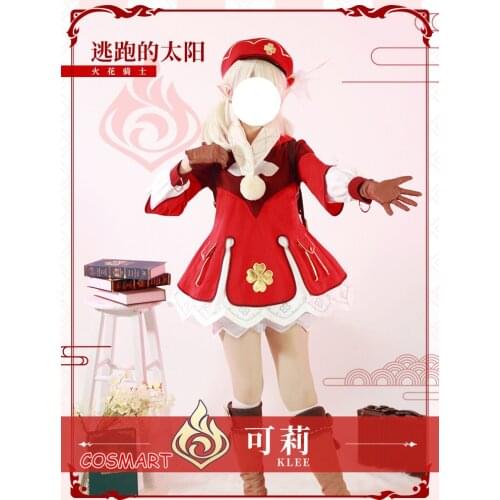 Genshin Impact Klee Keli Cosplay Costume Lolita Dress Lovely Uniform Halloween Suit For Women Outfit New 2020